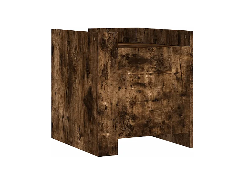 Jarnor  Table de chevet chêne fumé 45x50x50 cm bois d'ingénierie