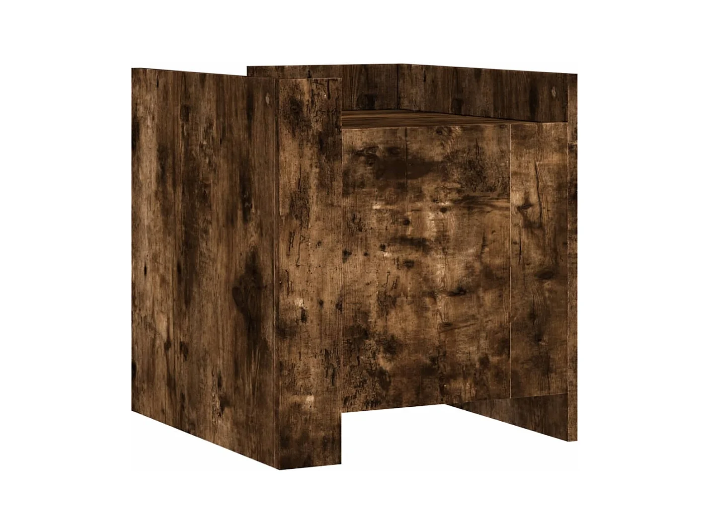 Jarnor  Table de chevet chêne fumé 45x50x50 cm bois d'ingénierie