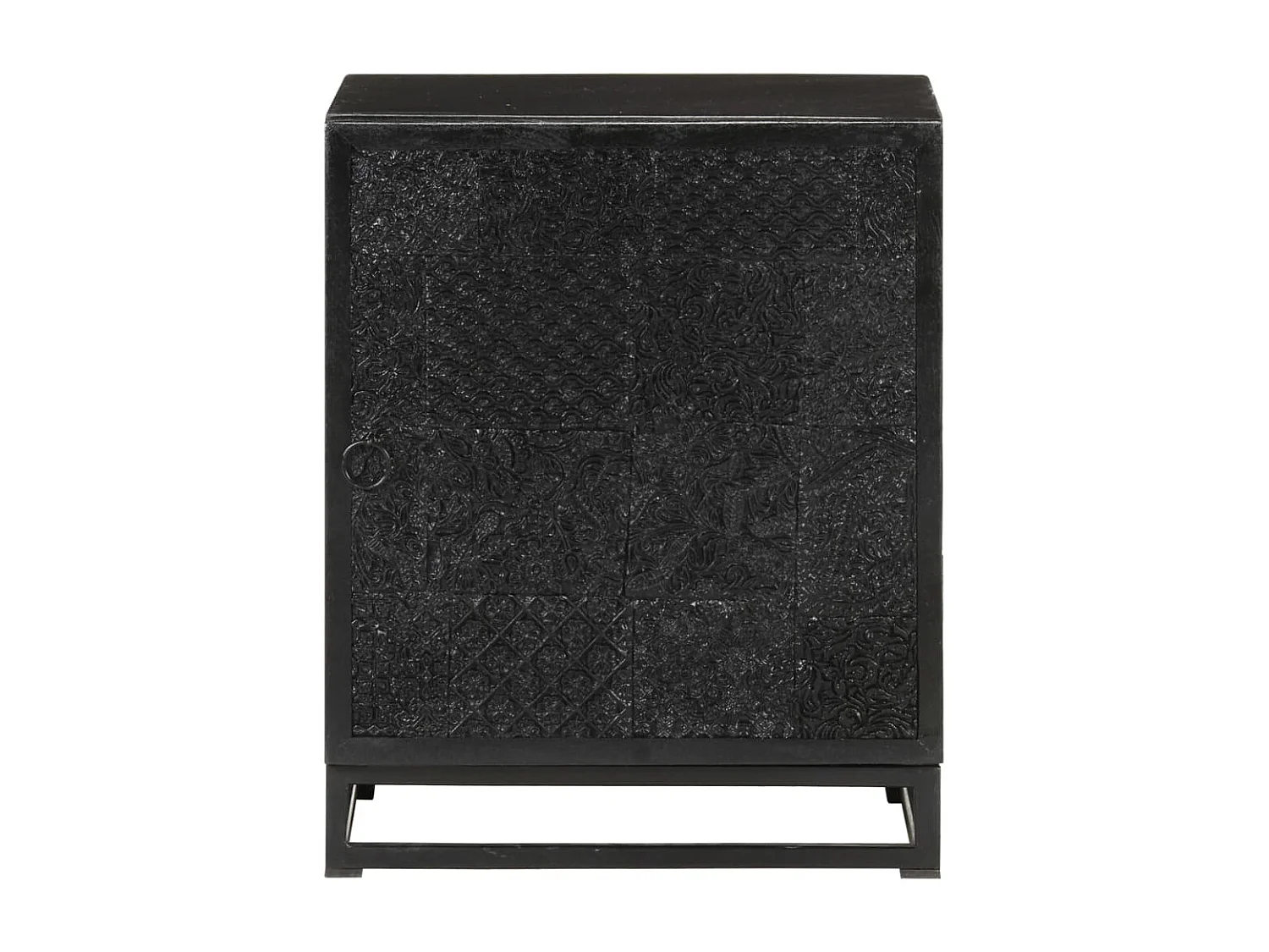 Garden Furniture -  Nachttisch Schwarz 40x30x50 cm Akazie und Mango Massivholz