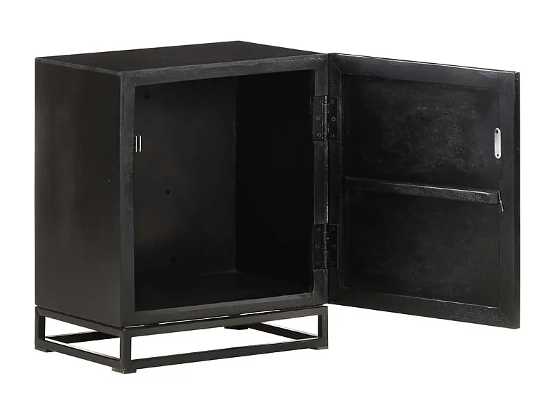 Garden Furniture -  Nachttisch Schwarz 40x30x50 cm Akazie und Mango Massivholz