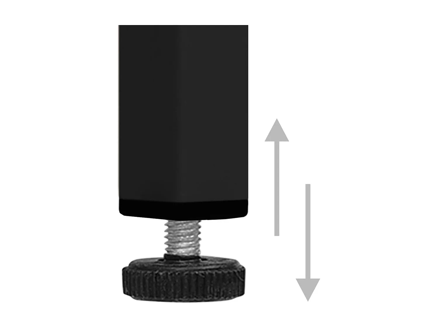 Coola  Table de chevet Noir 40x30x54,5 cm Acier et verre