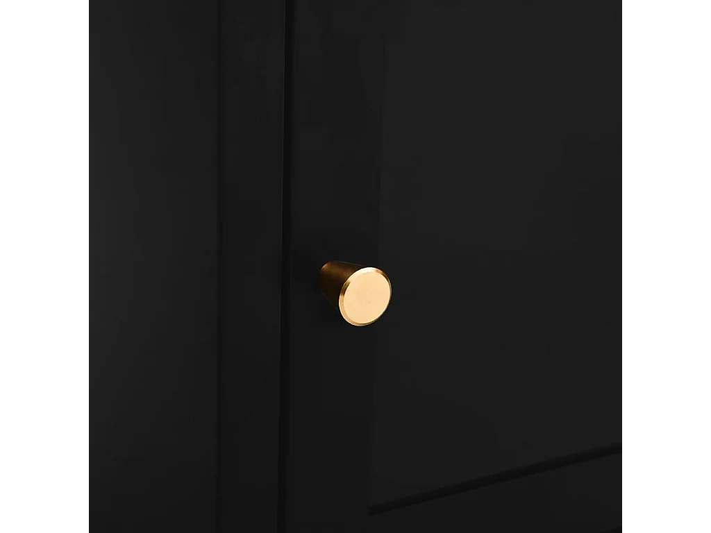 Coola  Mesita de noche negra acero y vidrio 40x30x54,5 cm