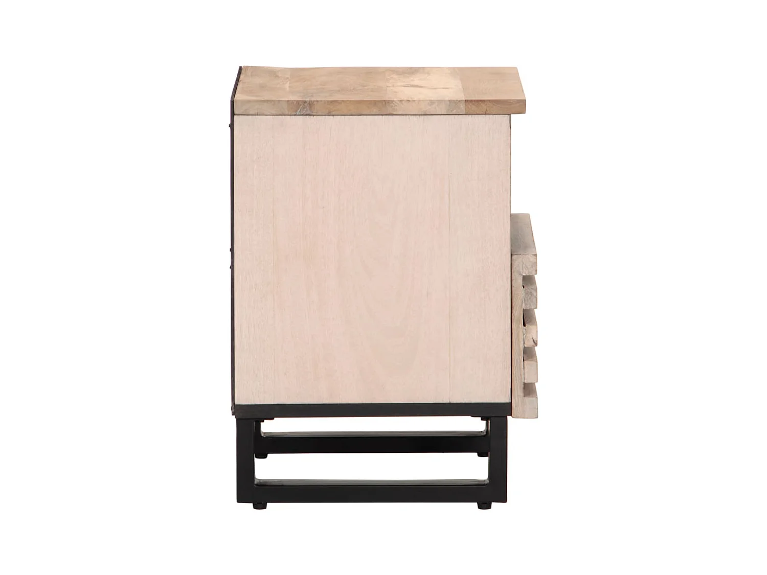 Murdin  Tables de chevet 2 pcs 40x34x46 cm bois manguier massif blanc