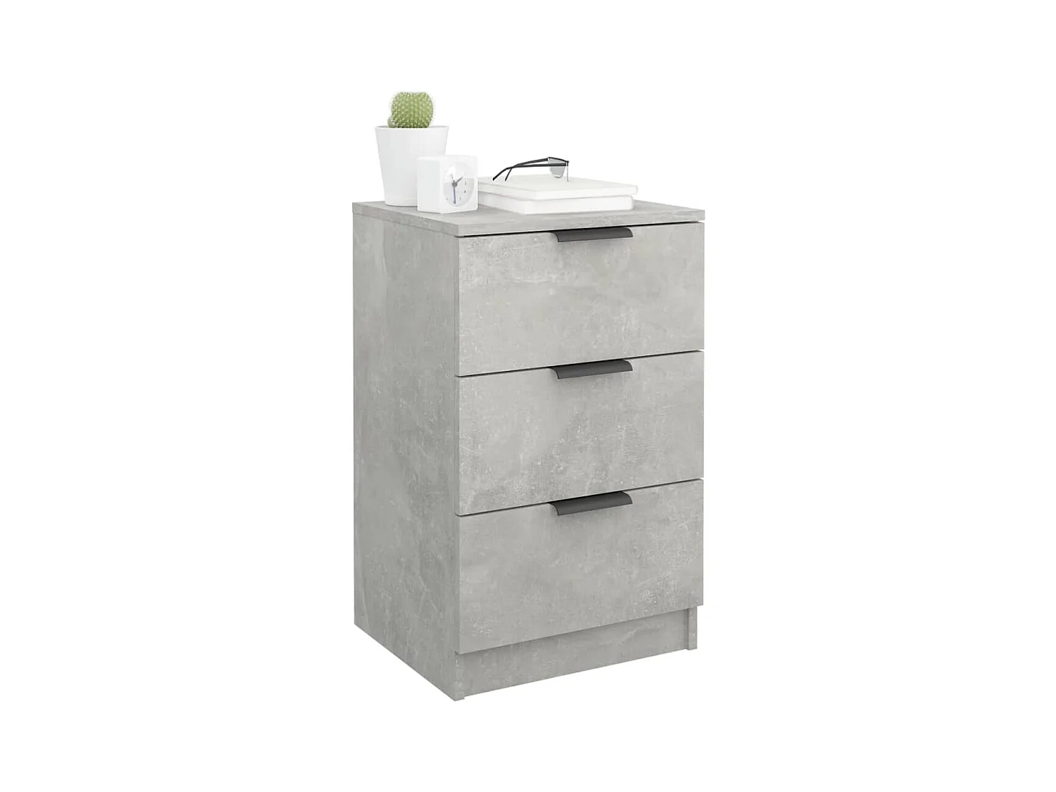 Tucson  Tables de chevet 2 pcs Gris béton 40x36x65 cm