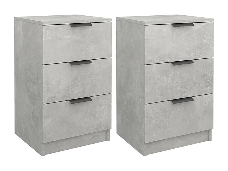 Tucson  Nachtkastjes 2 st 40x36x65 cm betongrijs