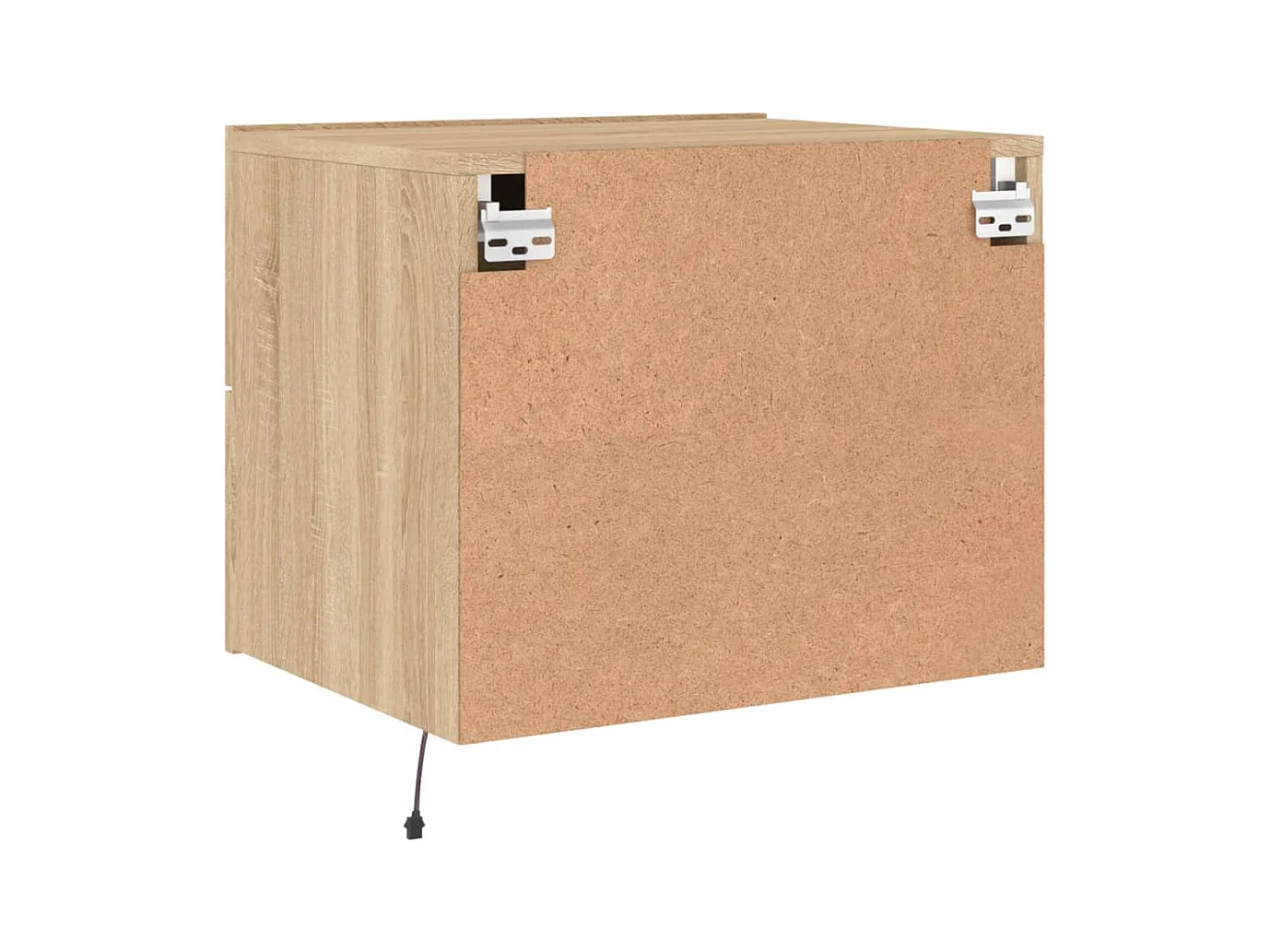 Rhylan  Table de chevet murale avec lumières LED chêne sonoma