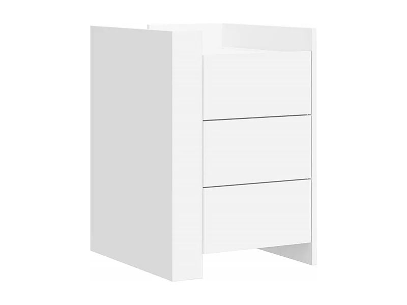 Frysa  Table de chevet blanc 45x50x65 cm bois d'ingénierie