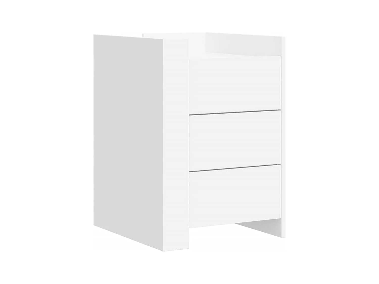 Frysa  Table de chevet blanc 45x50x65 cm bois d'ingénierie