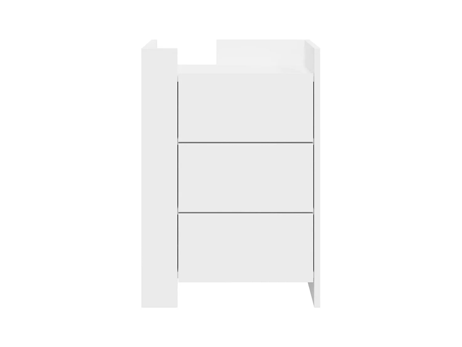 Frysa  Table de chevet blanc 45x50x65 cm bois d'ingénierie