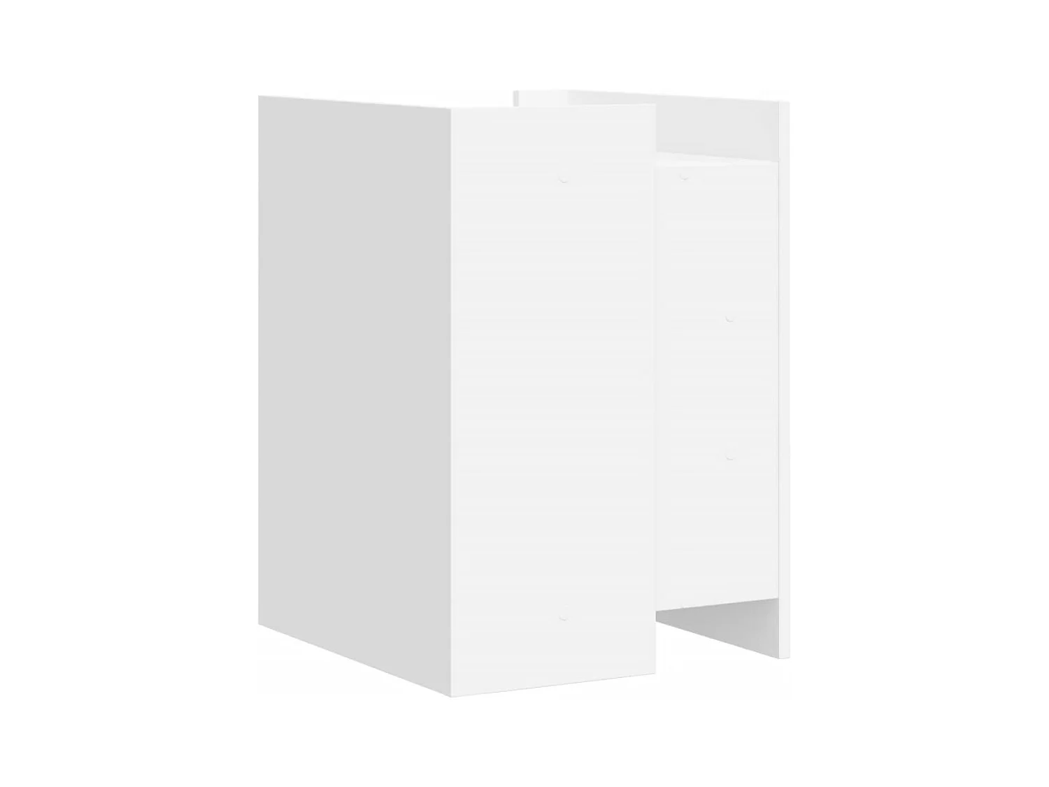 Frysa  Table de chevet blanc 45x50x65 cm bois d'ingénierie