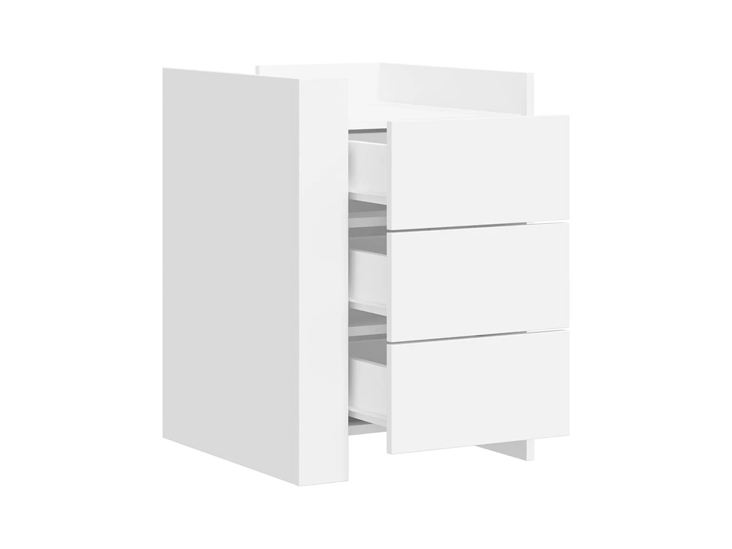 Frysa  Table de chevet blanc 45x50x65 cm bois d'ingénierie