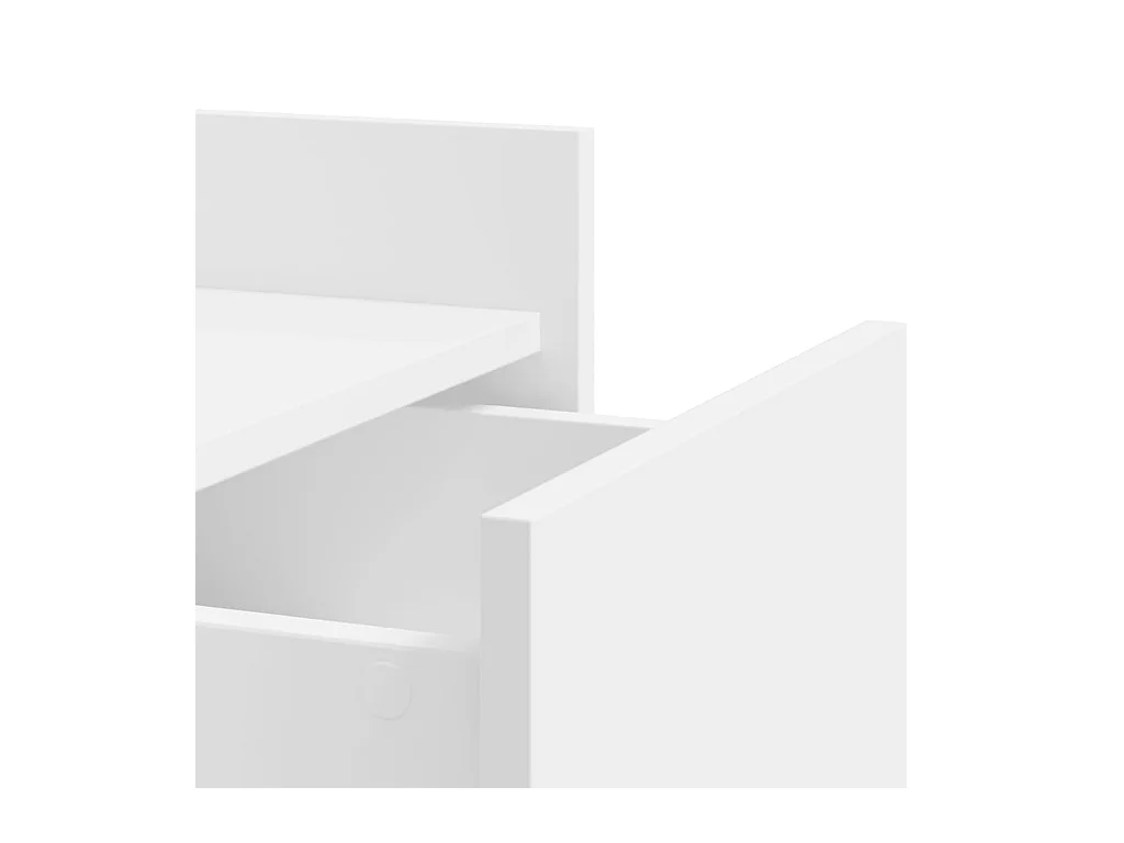 Frysa  Table de chevet blanc 45x50x65 cm bois d'ingénierie