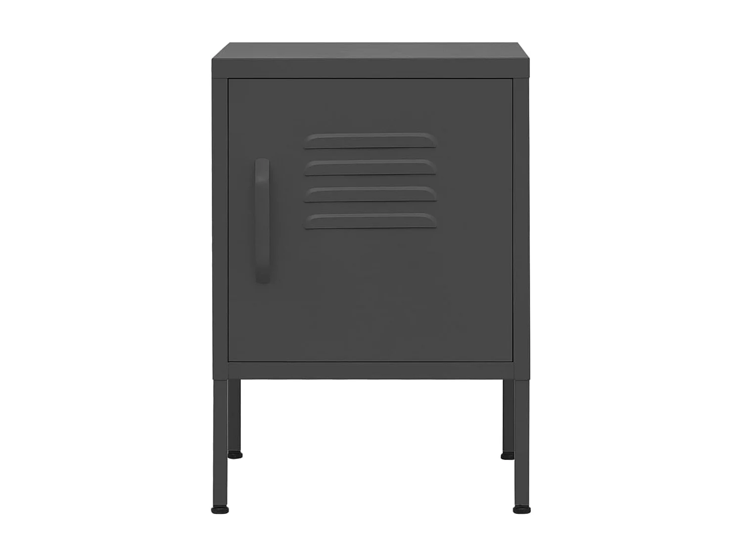 Lakeland  Table de chevet Anthracite 35x35x51 cm Acier