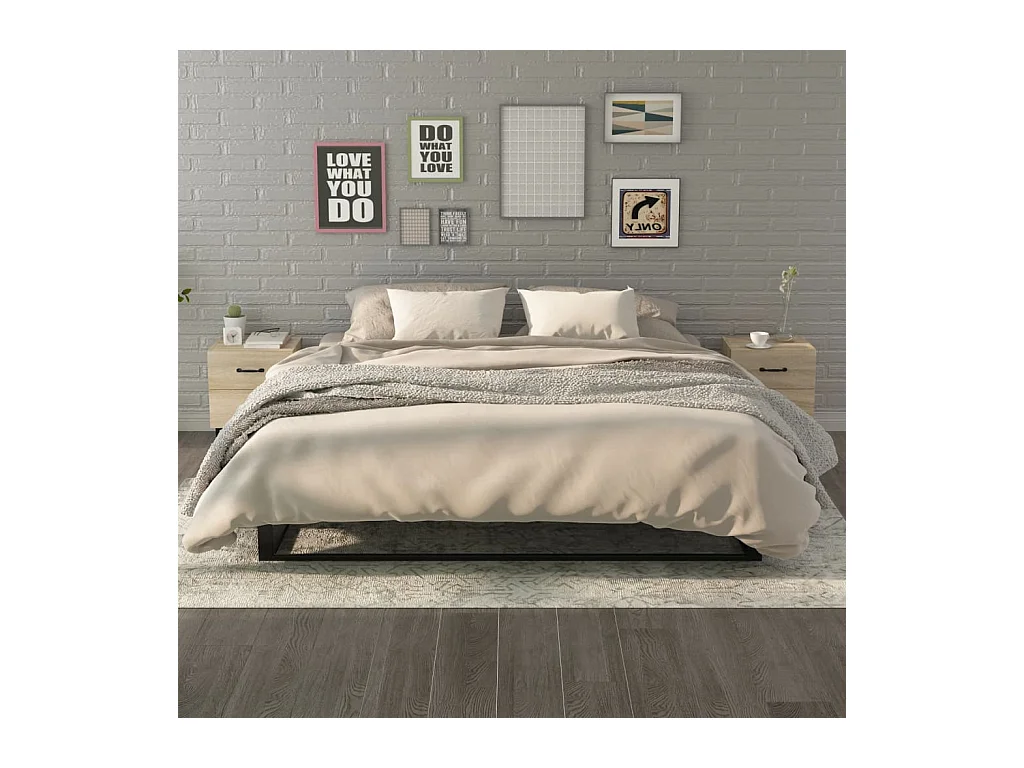 Higginsville  Tables de chevet 2 pcs Chêne sonoma 40x35x47,5 cm