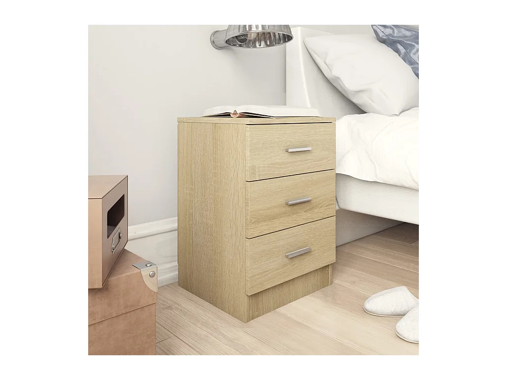 Drumraney  Table de chevet Chêne Sonoma 38x35x56 cm Bois d'ingénierie