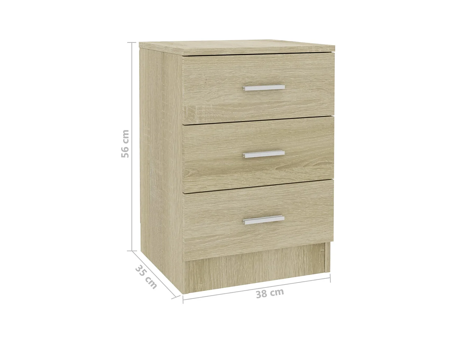 Drumraney  Table de chevet Chêne Sonoma 38x35x56 cm Bois d'ingénierie