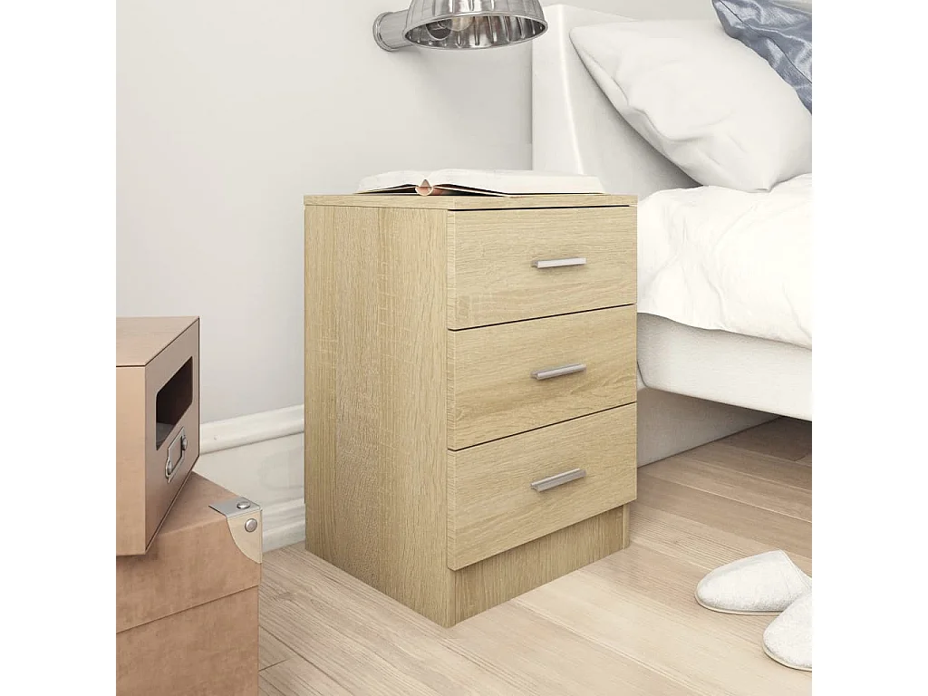 Drumraney  Table de chevet Chêne Sonoma 38x35x56 cm Bois d'ingénierie