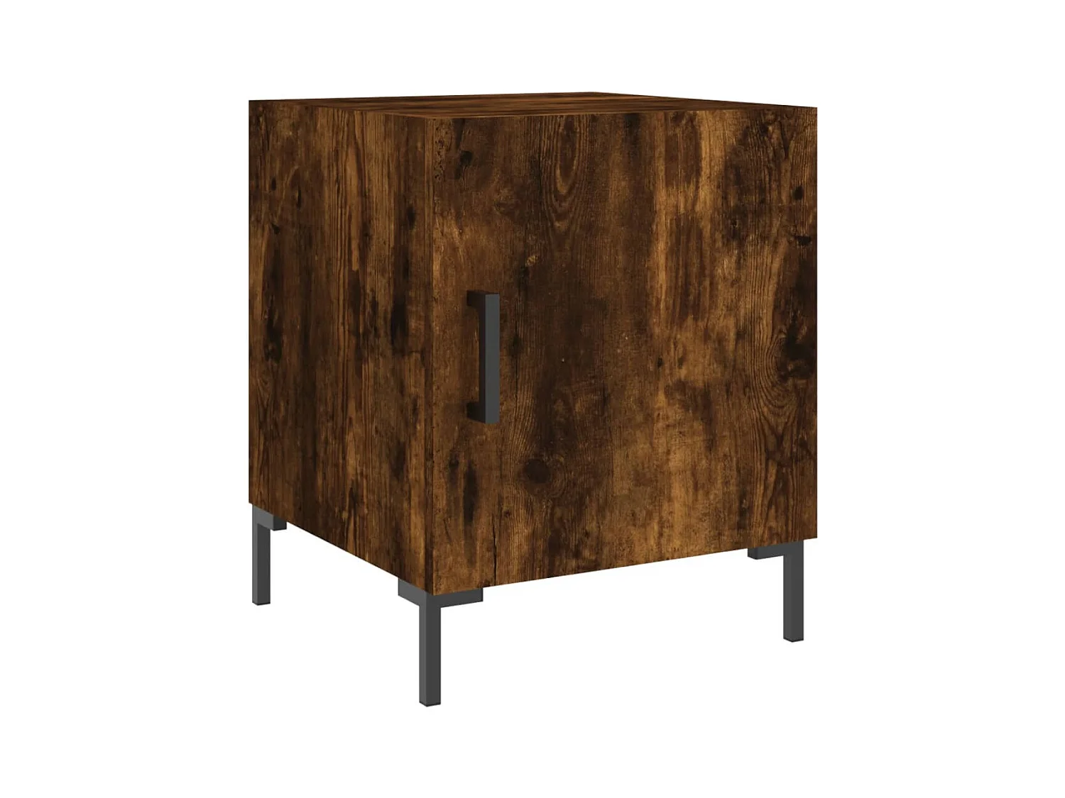 Emarente  Table de chevet chêne fumé 40x40x50 cm bois d'ingénierie