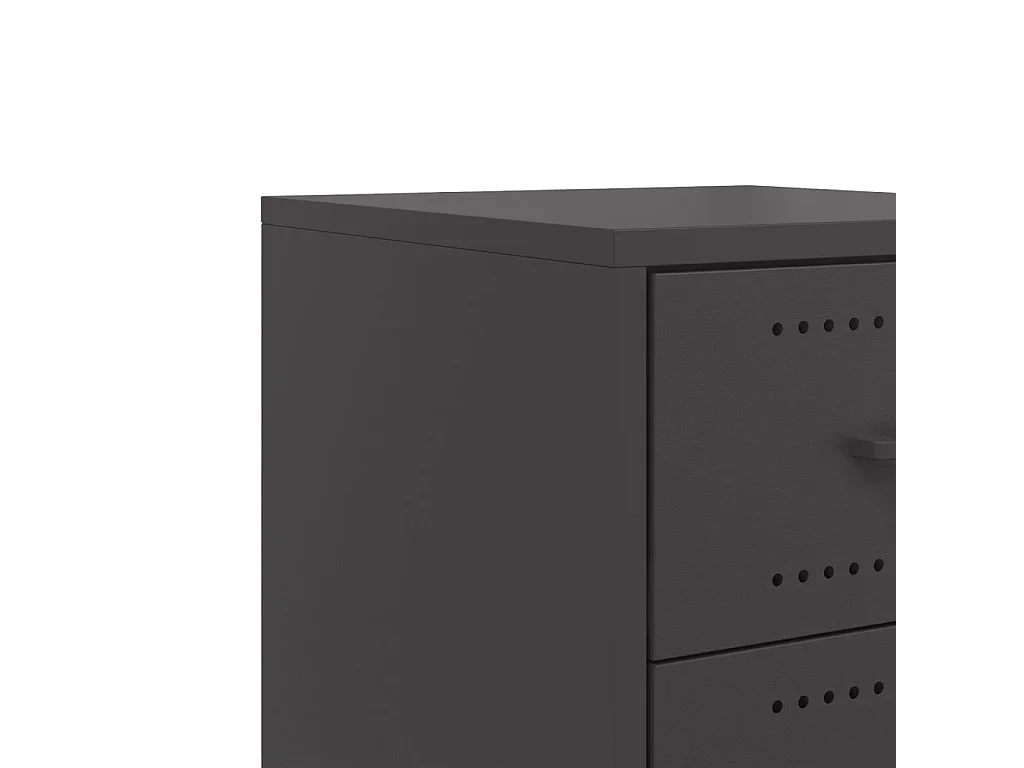 Elandir  Table de chevet noir 36x39x59 cm acier