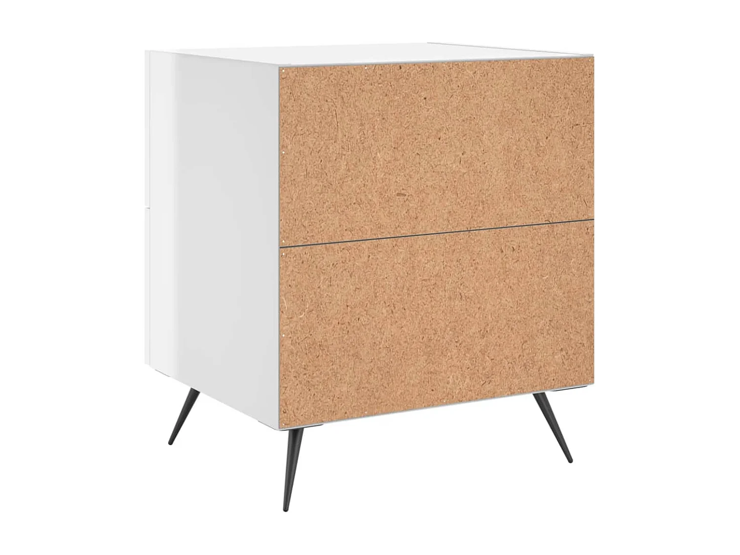 Yvella  Table de chevet blanc brillant 40x35x47,5 cm bois d’ingénierie