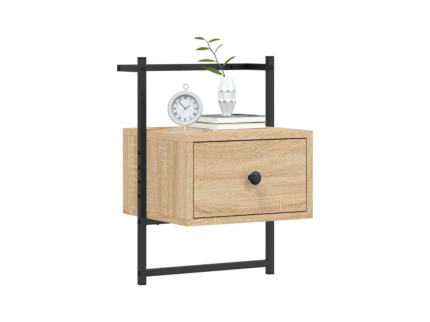 Nyra  Table de chevet murale 2 pcs chêne sonoma 35x30x51 cm