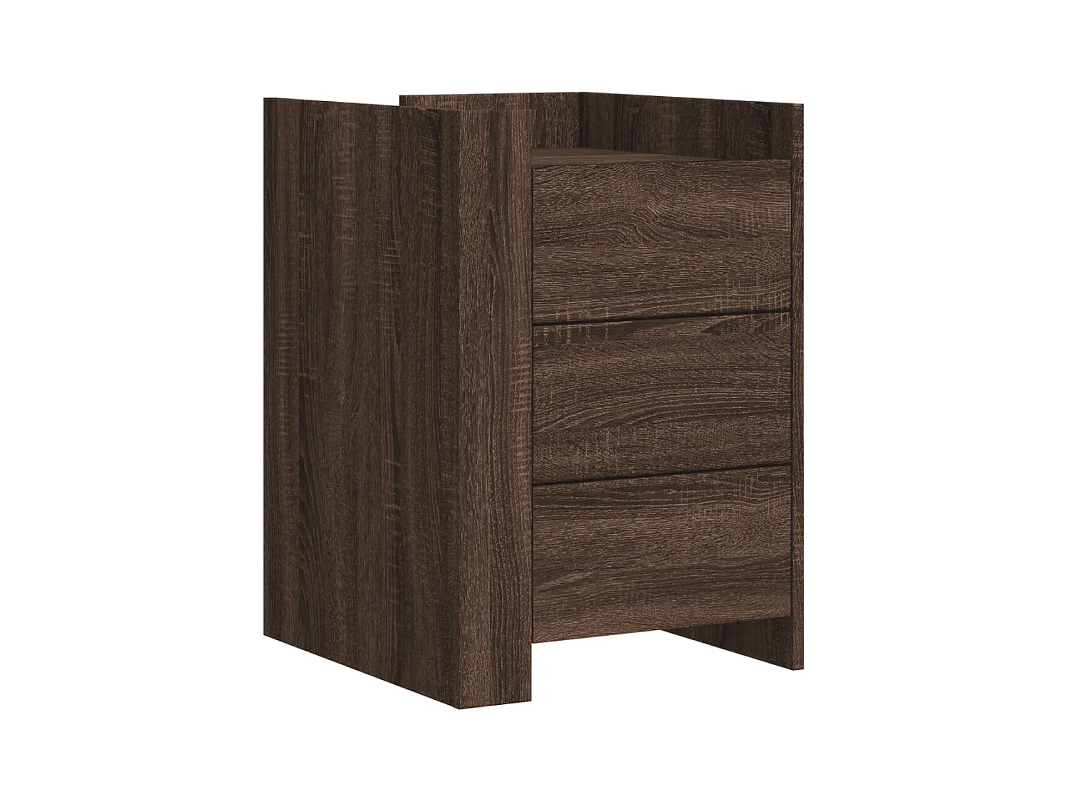 Frysa  Table de chevet chêne marron 45x50x65 cm bois d'ingénierie