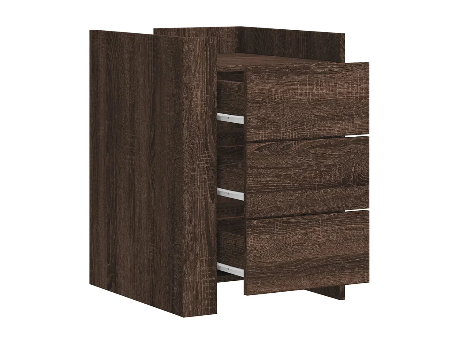 Frysa  Table de chevet chêne marron 45x50x65 cm bois d'ingénierie