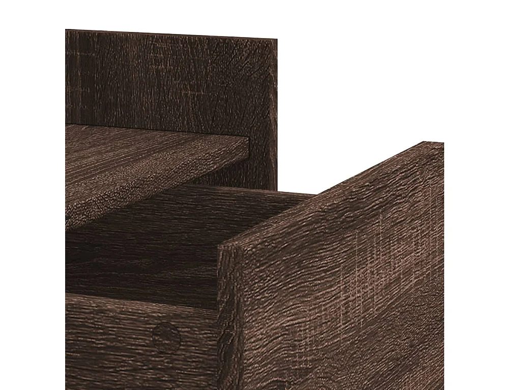 Frysa  Table de chevet chêne marron 45x50x65 cm bois d'ingénierie