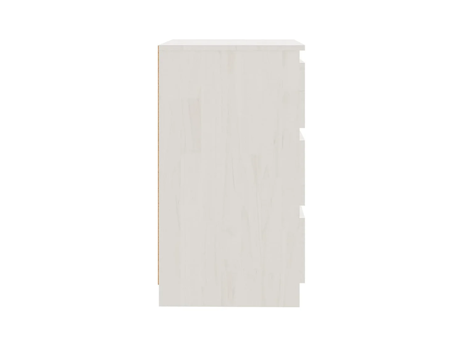 Bryna  Table de chevet Blanc 60x36x64 cm Bois de pin massif