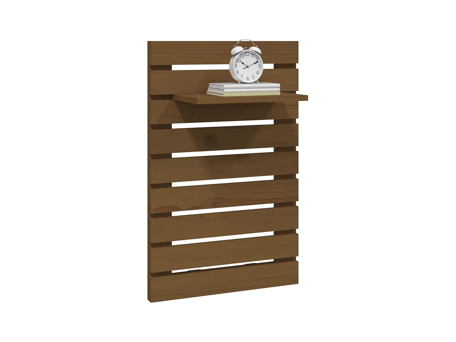 Abdeslam  Étagères de chevet murales 2 pcs Marron miel Bois de pin massif