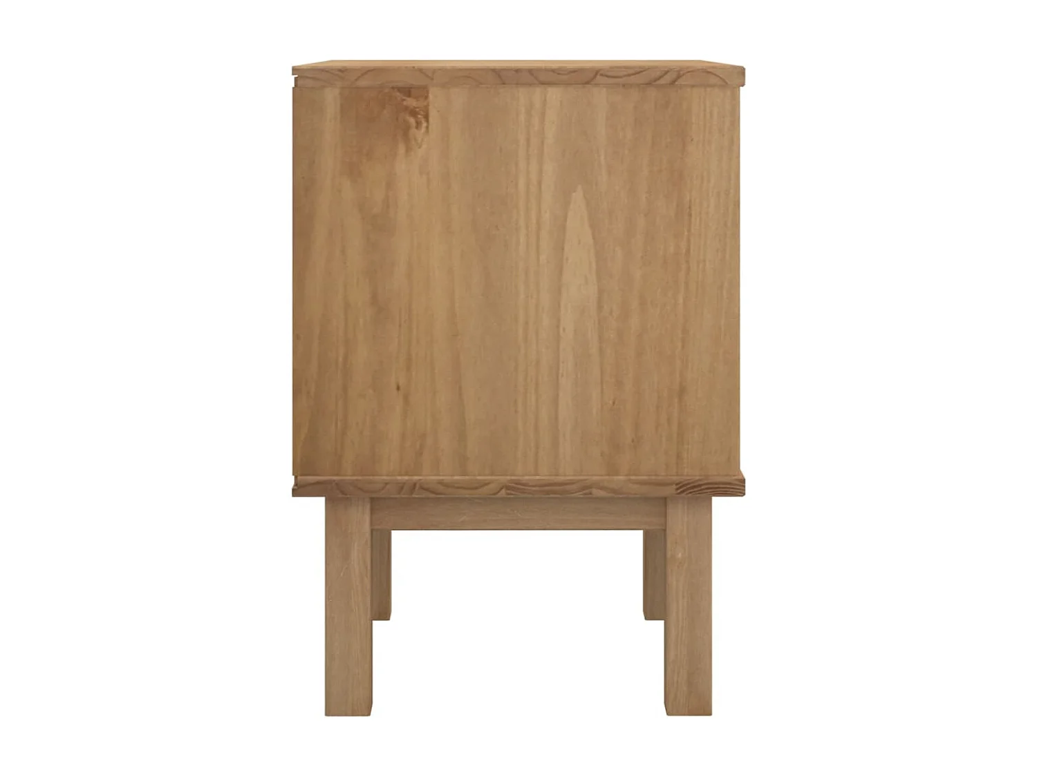Laurent-Marie  Comodino OTTA Marrone e Grigio 45x39x57 cm in Legno di Pino