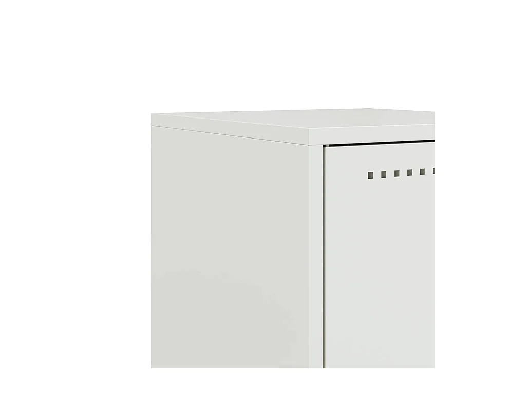 Isle of Hope  Tables de chevet 2 pcs blanc 36x39x78 cm acier