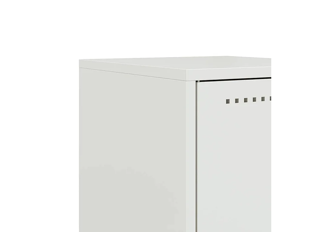 Isle of Hope  Tables de chevet 2 pcs blanc 36x39x78 cm acier