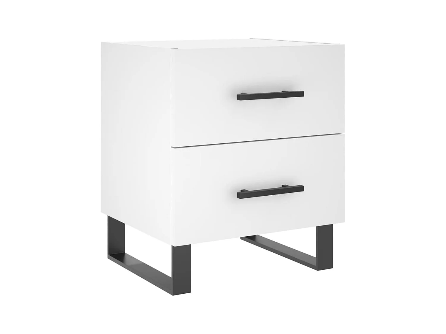 Cennet  Table de chevet blanc 40x35x47,5 cm bois d’ingénierie