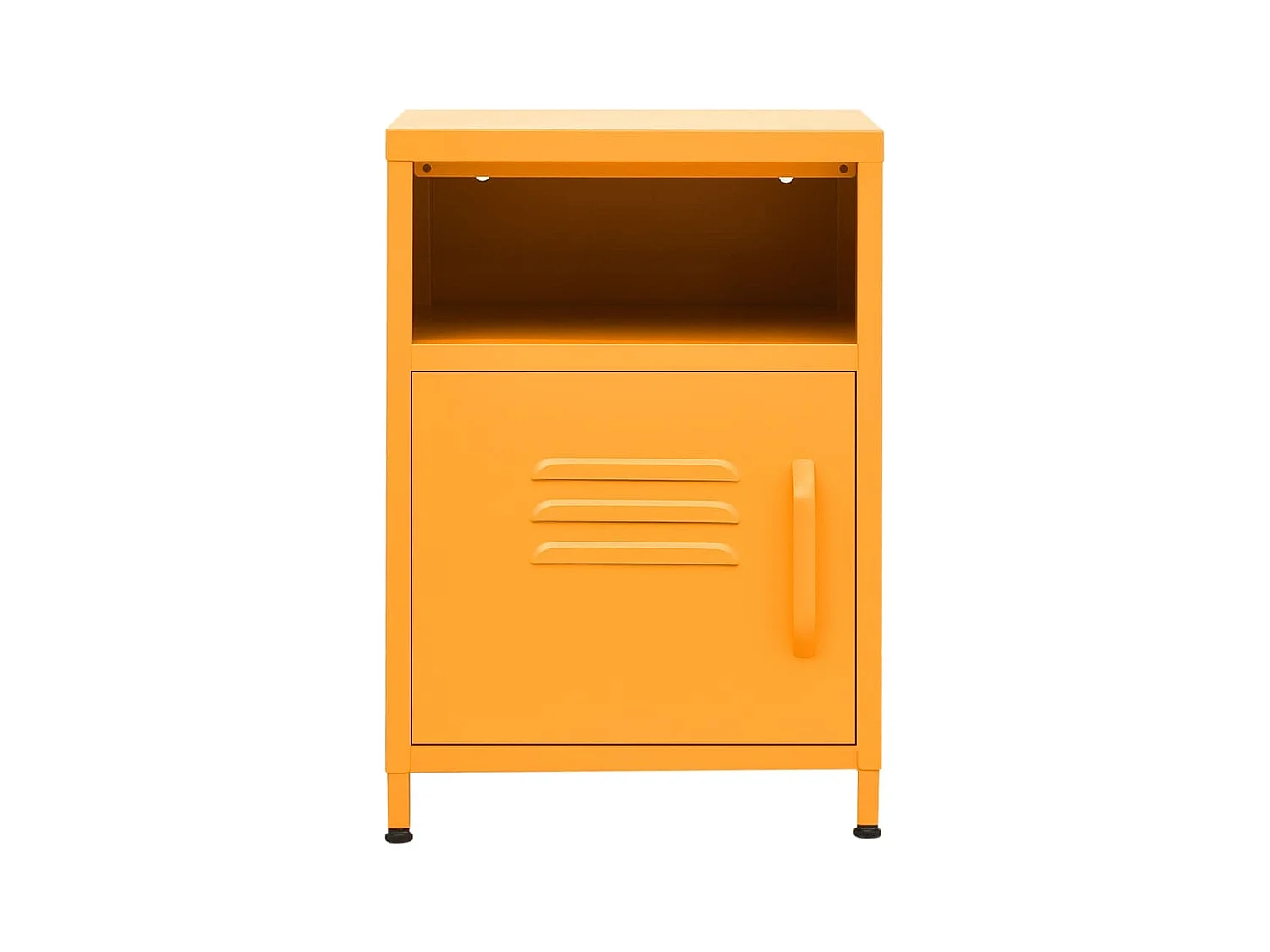 Sylora  Tables de chevet 2 pcs Jaune moutarde 35x35x51 cm Acier