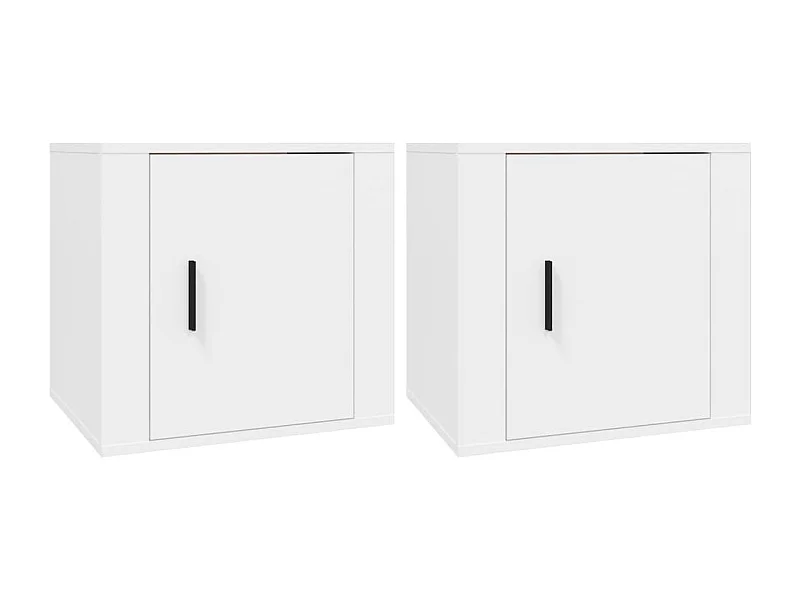 Quinty  Tables de chevet 2 pcs Blanc 50x39x47 cm