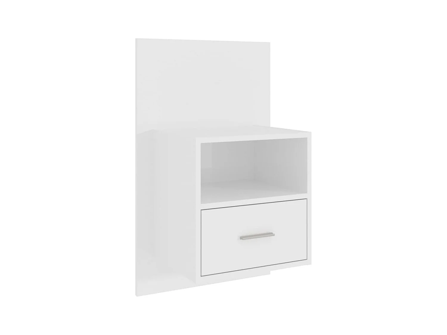Bella Marie  Table de chevet murale Blanc brillant