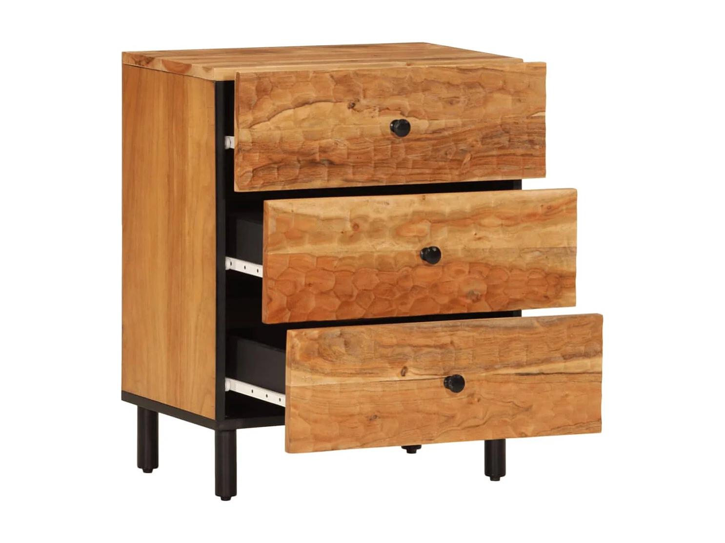 Asrin  Table de chevet 50x33x60 cm bois d'acacia solide