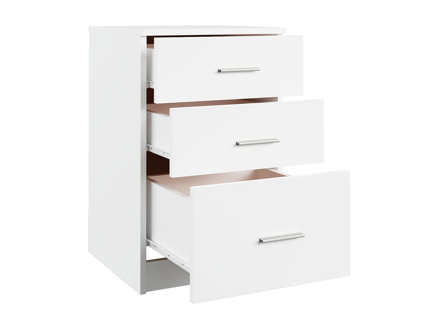 Vacaville  Table de chevet Blanc 40x40x63 cm Bois d’ingénierie