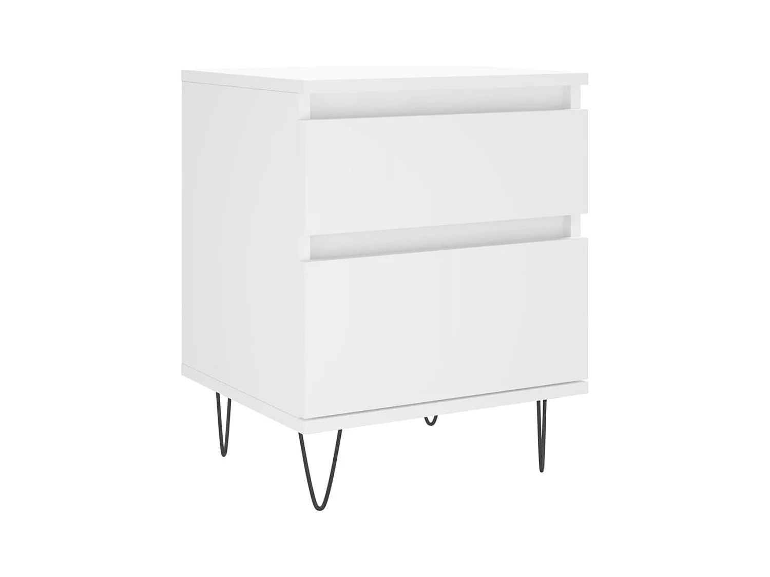 Ineke  Tables de chevet 2 pcs blanc 40x35x50 cm bois d’ingénierie