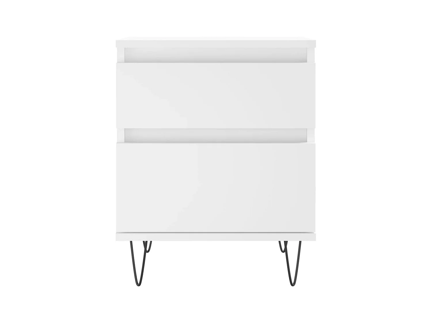 Ineke  Tables de chevet 2 pcs blanc 40x35x50 cm bois d’ingénierie
