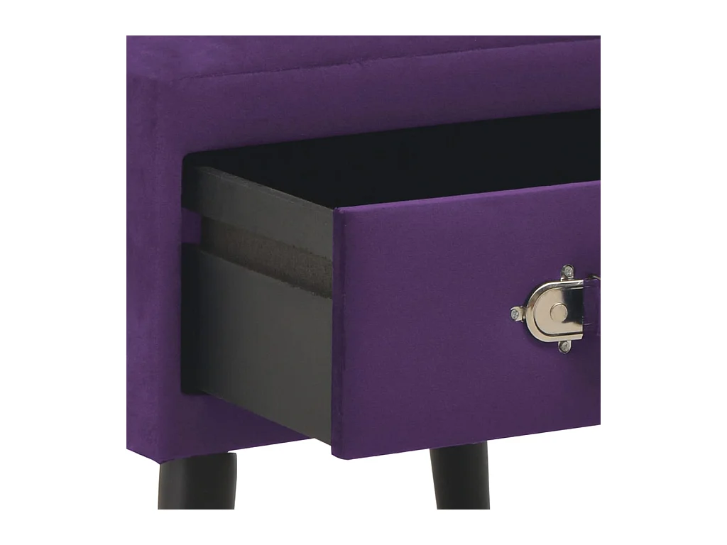 Dorien  Tables de chevet 2 pcs Violet foncé 40x35x40 cm Velours