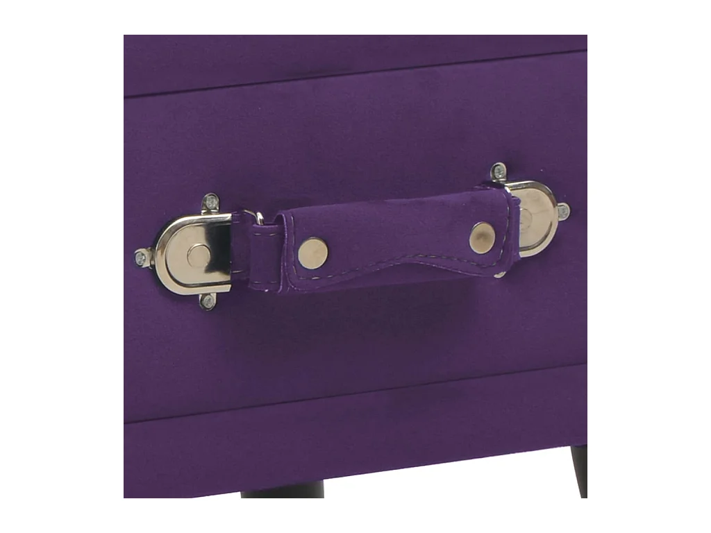 Dorien  Tables de chevet 2 pcs Violet foncé 40x35x40 cm Velours