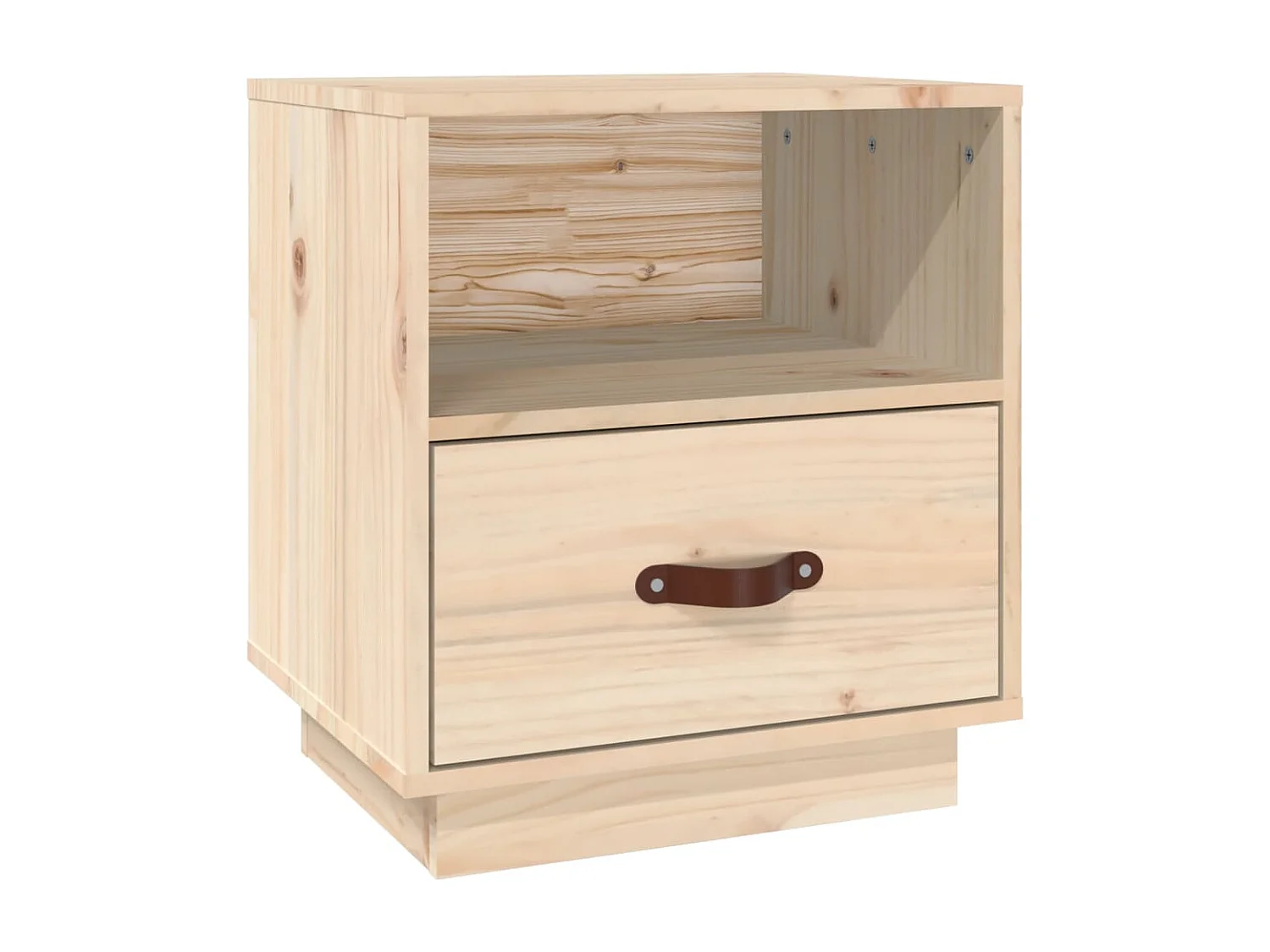 Lydar  Comodino 40x34x45 cm in Legno Massello di Pino