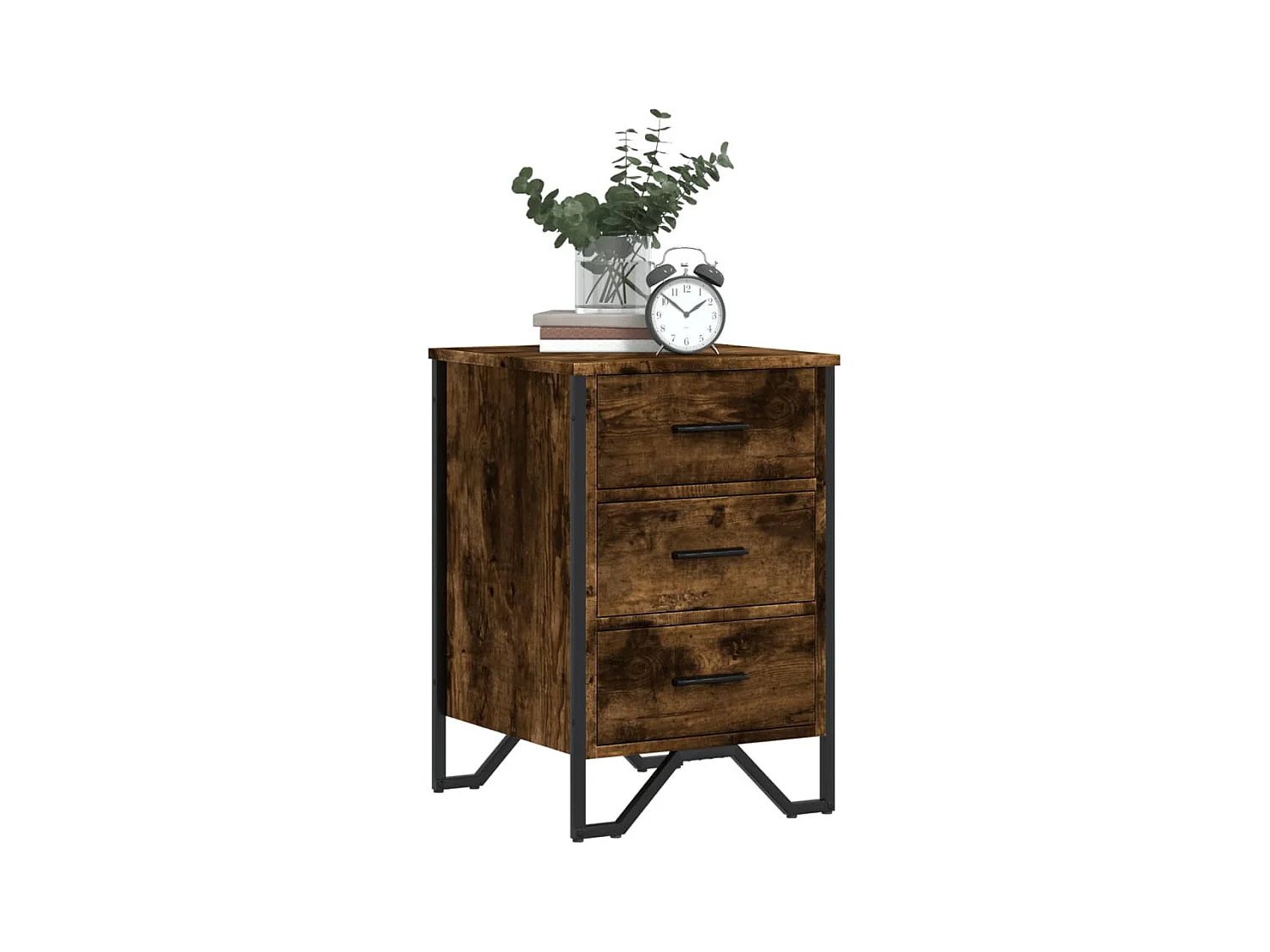 Mario  Table de chevet chêne fumé 40x41x60 cm bois d'ingénierie