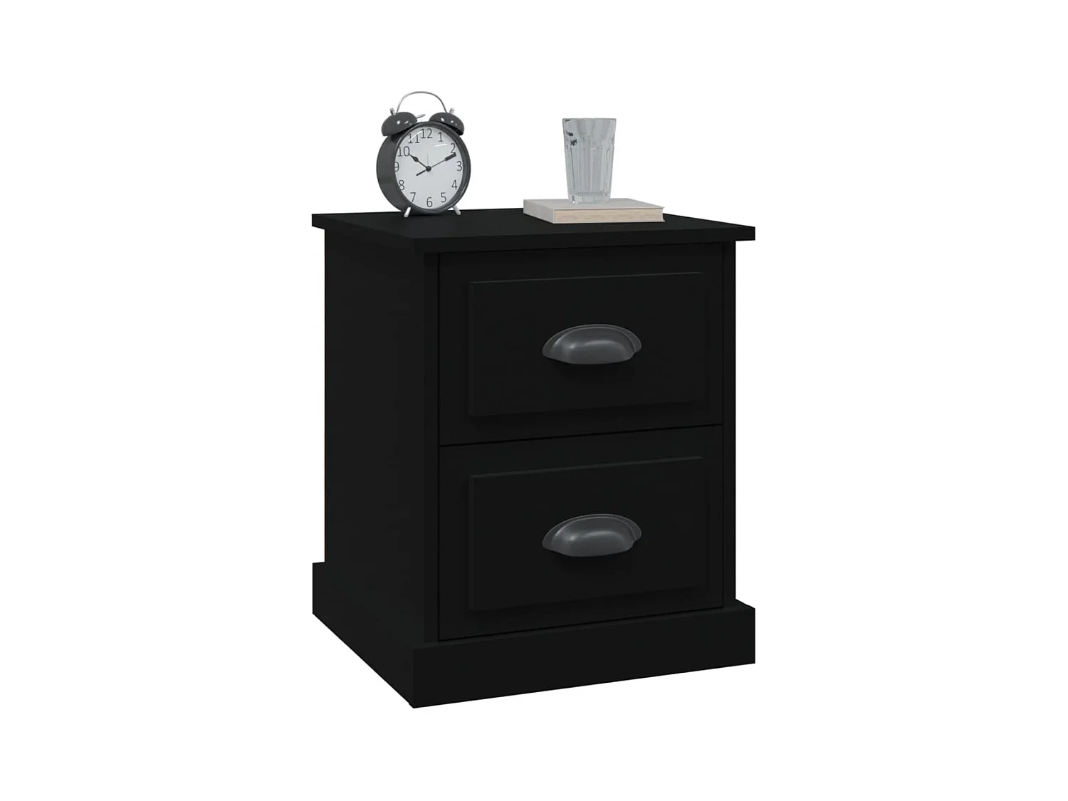 Arras  Table de chevet noir 39x39x47,5 cm bois d’ingénierie