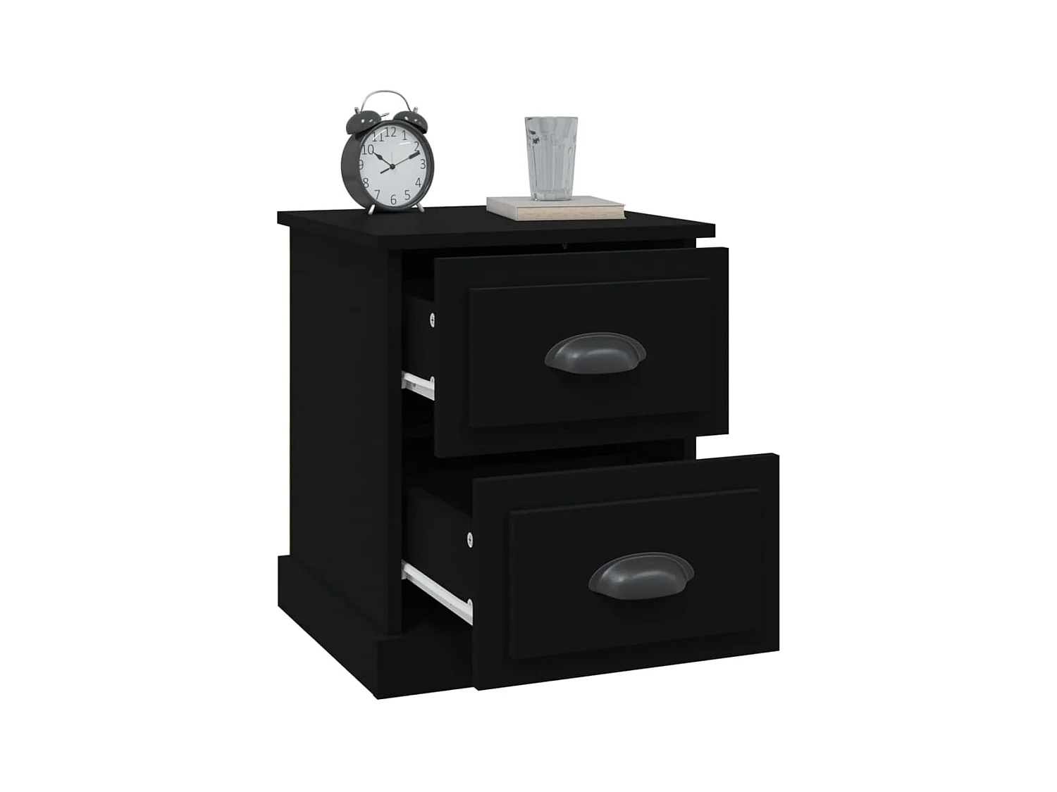 Arras  Table de chevet noir 39x39x47,5 cm bois d’ingénierie