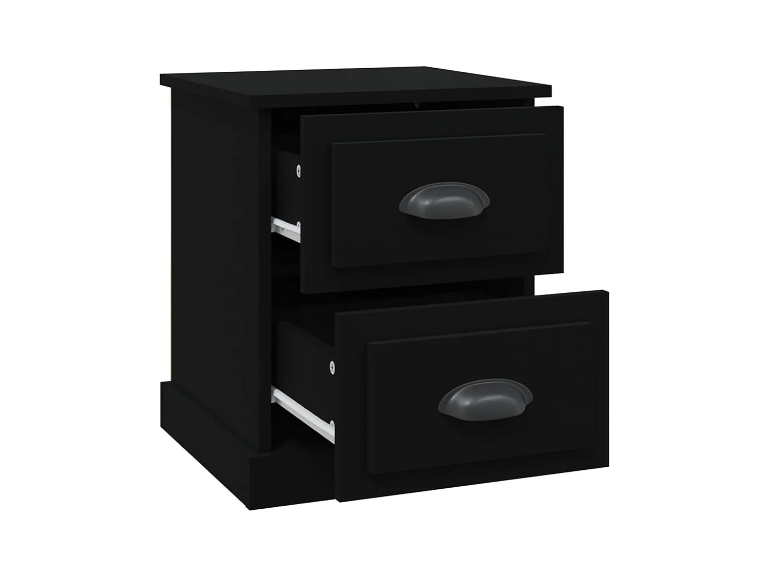 Arras  Table de chevet noir 39x39x47,5 cm bois d’ingénierie