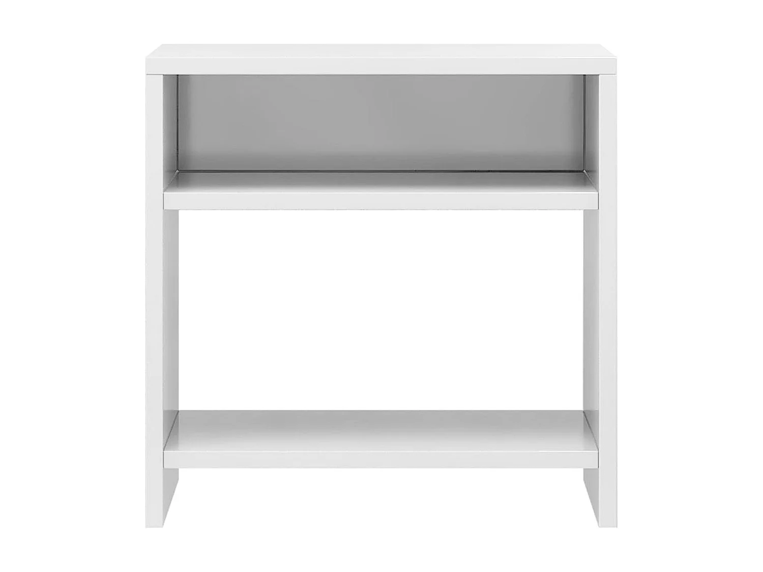 Anelies  Table de chevet Blanc brillant 40x30x40 cm bois d'ingénierie