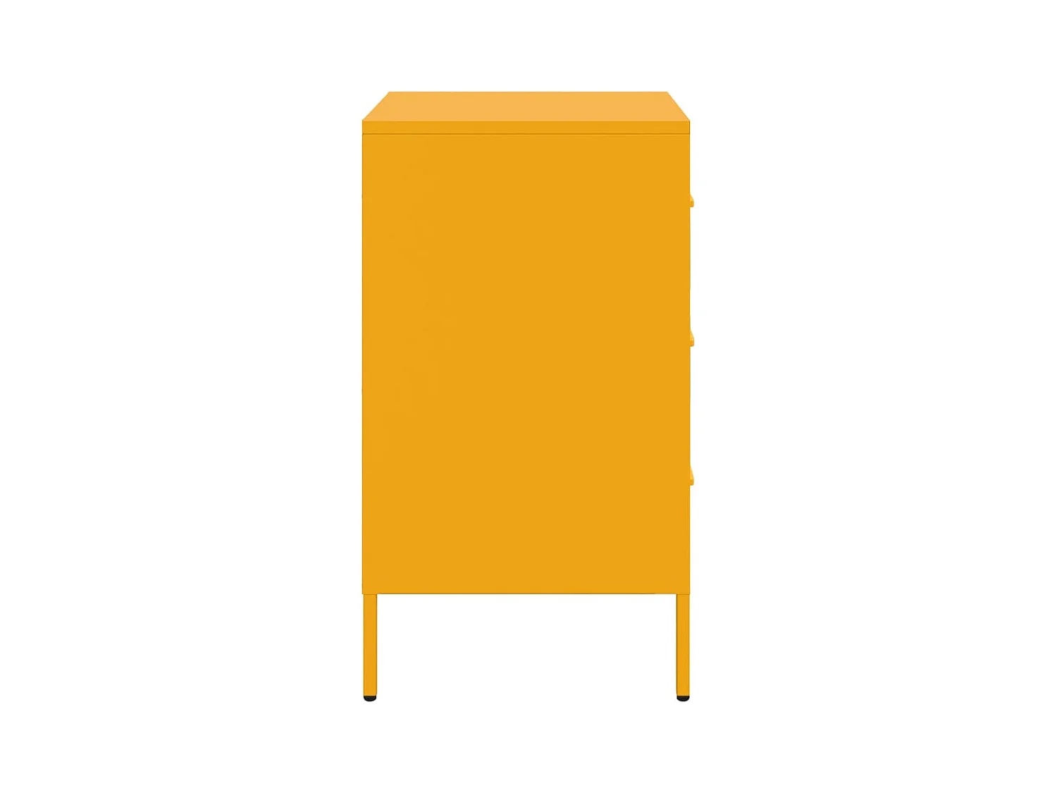 Vyndor  Tables de chevet 2 pcs jaune moutarde 36x39x68 cm acier